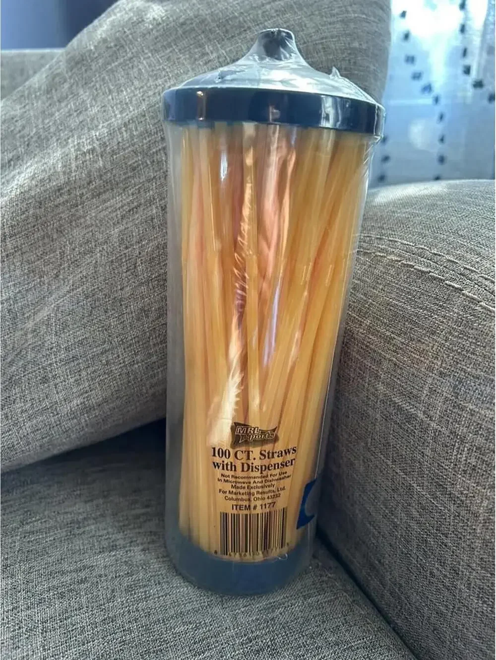 West Virginia University WVU Straw Container Dispenser New